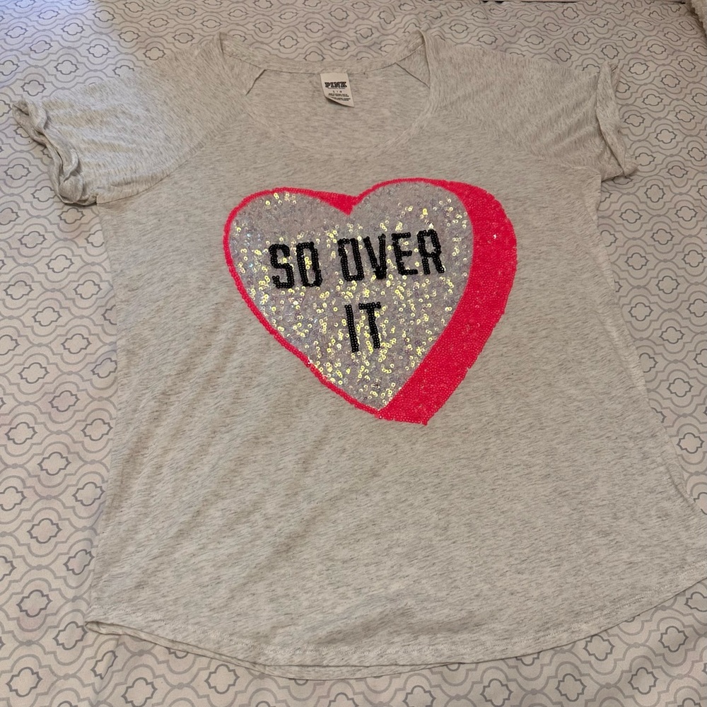 Pink Victoria Secret Sequin Top L